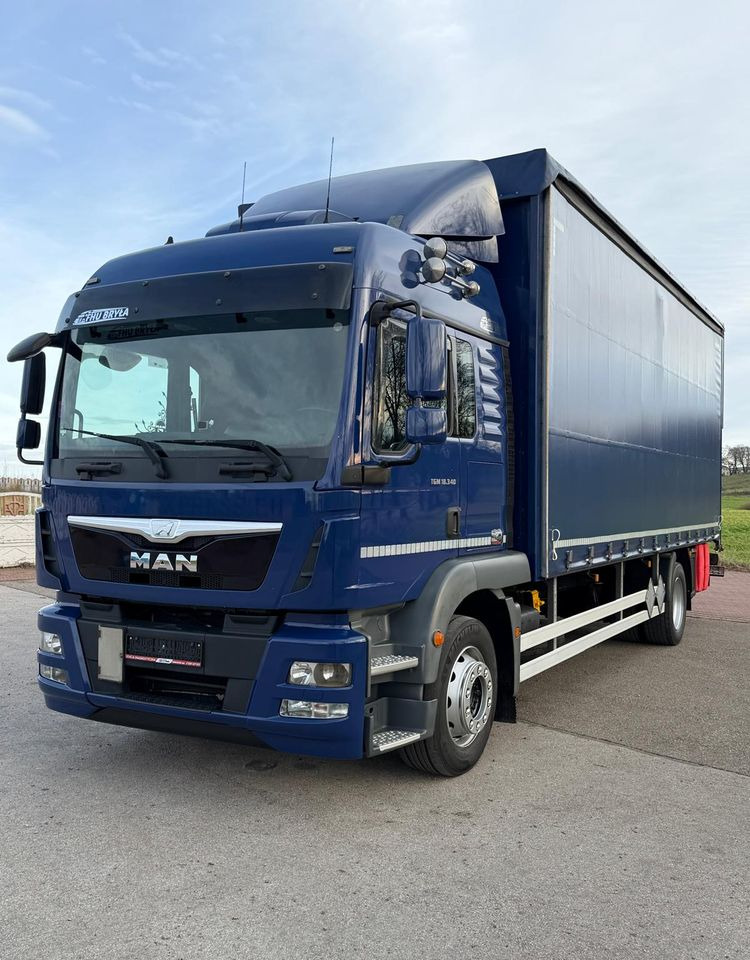 MAN TGM 18.340 / FIRANKA / SPROWADZONY / 9100 ŁADOWNOŚĆ / 18 PALET / E6 / WINDA / - Камион со церада: слика 2 MAN TGM 18.340 / FIRANKA / SPROWADZONY / 9100 ŁADOWNOŚĆ / 18 PALET / E6 / WINDA / - Камион со церада: слика 2