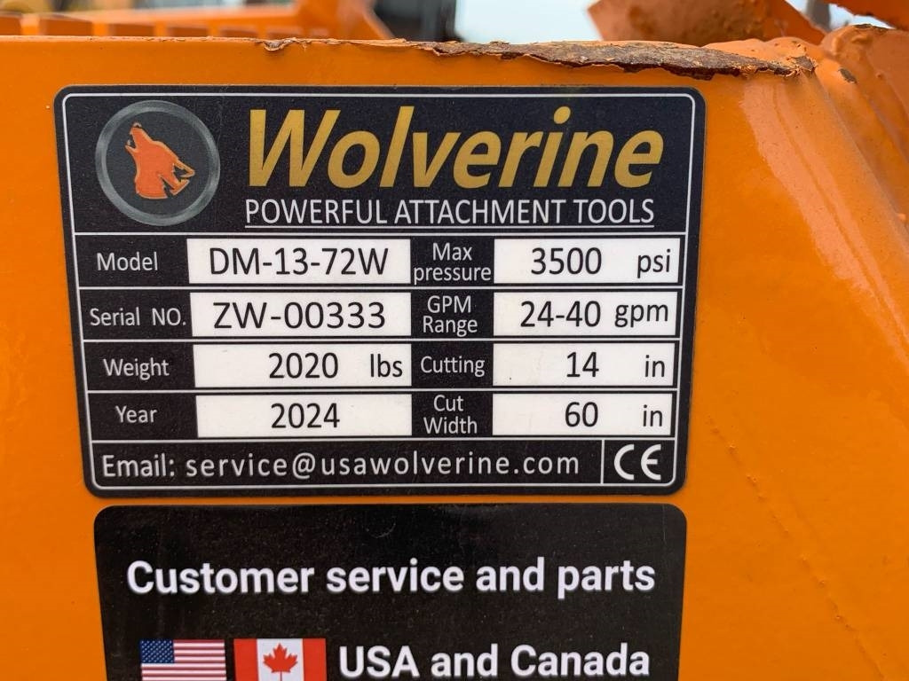 Wolverine DM-13-72W Mulcher - Шумски мулчер: слика 5 Wolverine DM-13-72W Mulcher - Шумски мулчер: слика 5