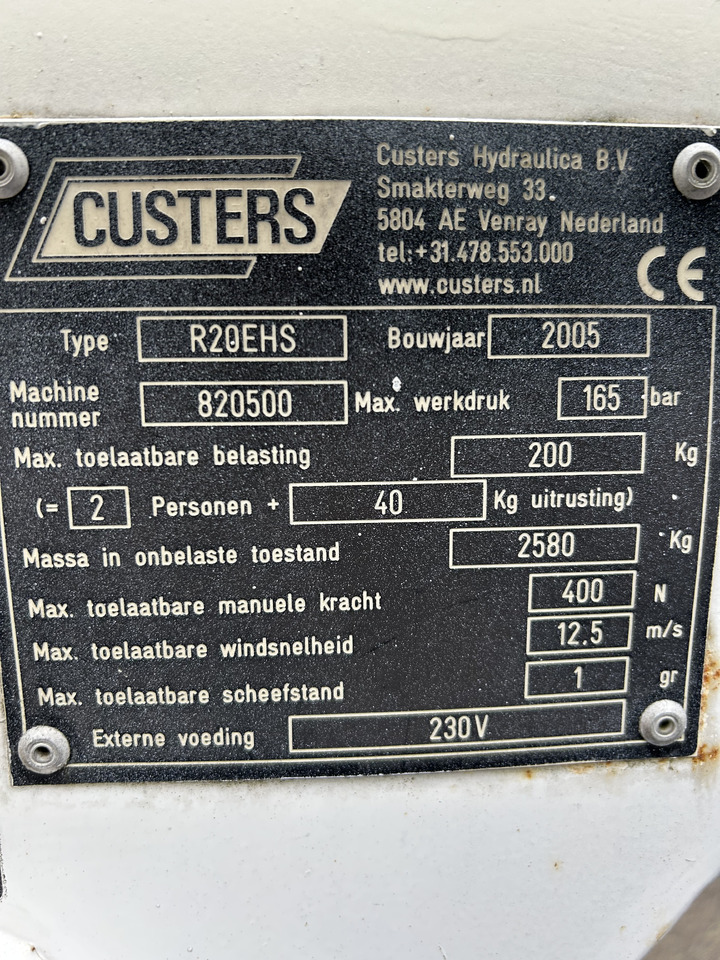 Custers R20EHS R20 2005 trailer mounted platform R20 - Дигачка платформа на приколка: слика 5 Custers R20EHS R20 2005 trailer mounted platform R20 - Дигачка платформа на приколка: слика 5