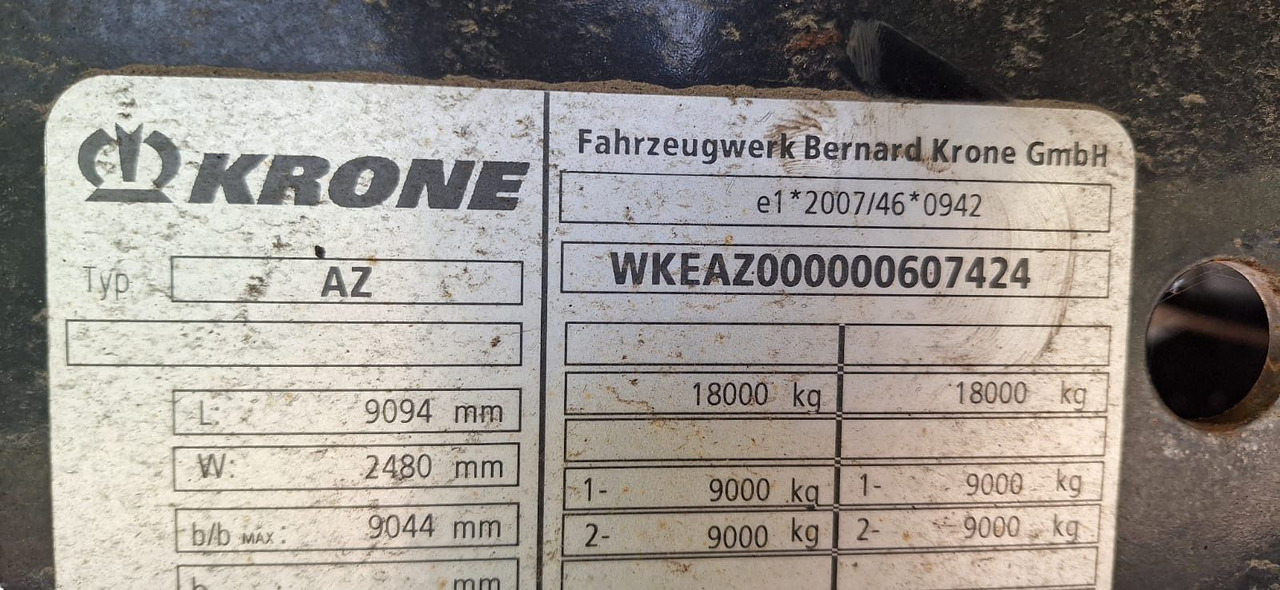 Krone BDF Wechselbrückenanhänger - Транспортер на контејнер/ Приколка со променливо тело: слика 4 Krone BDF Wechselbrückenanhänger - Транспортер на контејнер/ Приколка со променливо тело: слика 4