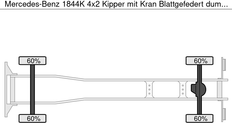 Кипер, Камион со кран Mercedes-Benz 1844K 4x2 Kipper mit Kran Blattgefedert: слика 9