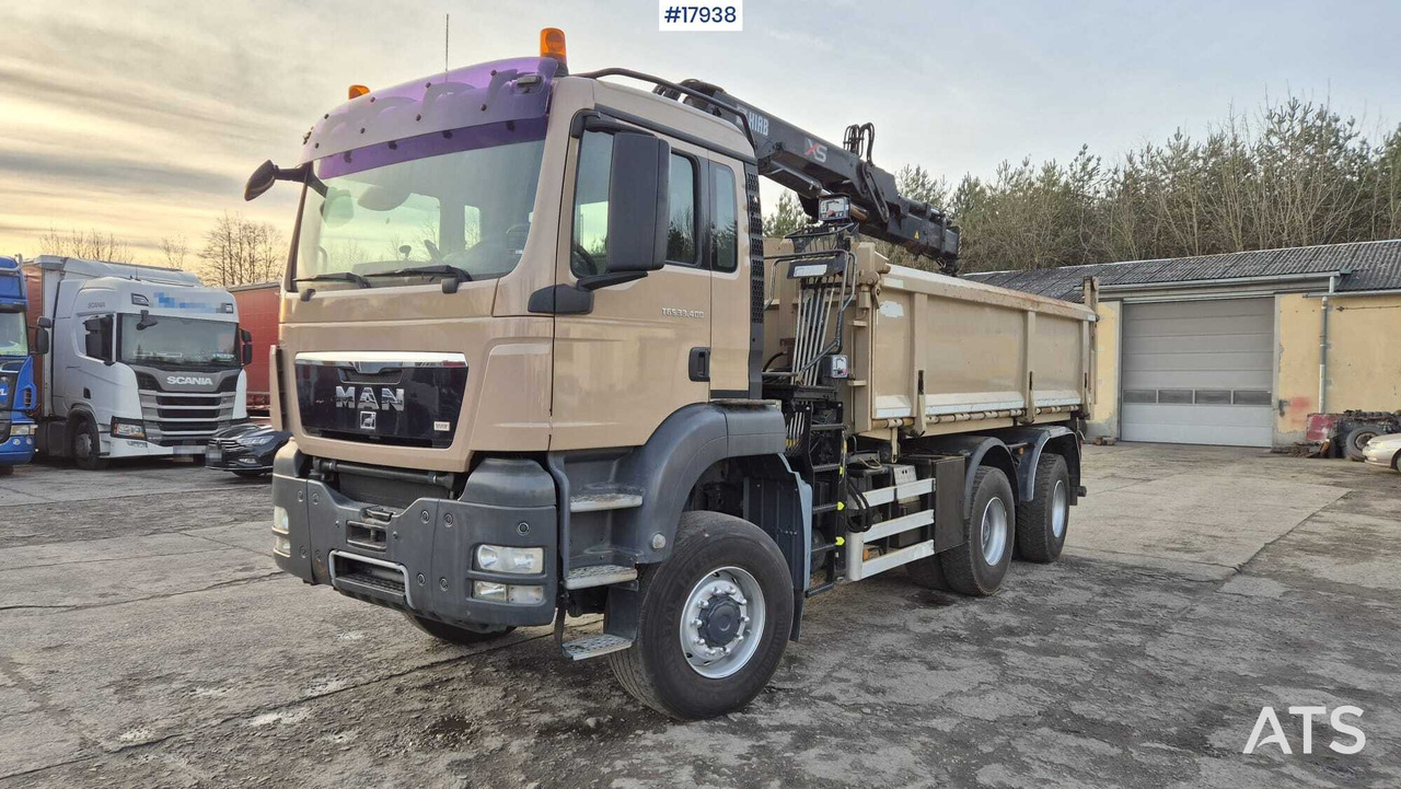 Tipper MAN TGS 33.400 6x4 HDS HIAB 144 DS-2 DUO (2009) - Кипер, Камион со кран: слика 1 Tipper MAN TGS 33.400 6x4 HDS HIAB 144 DS-2 DUO (2009) - Кипер, Камион со кран: слика 1