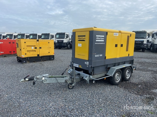 2016 Atlas Copco QAS100 100 kVA Mobile Generator Set - Генераторска поставка: слика 2 2016 Atlas Copco QAS100 100 kVA Mobile Generator Set - Генераторска поставка: слика 2