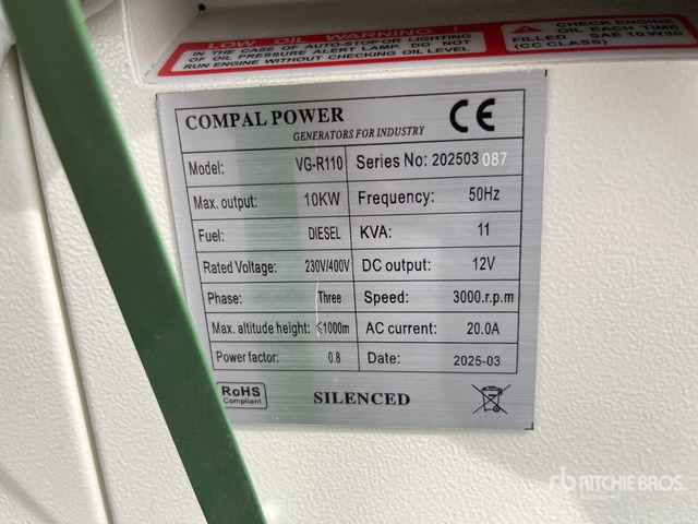 2025 Compal VG-R110 Mobile (Unused) Generator Set - Генераторска поставка: слика 2 2025 Compal VG-R110 Mobile (Unused) Generator Set - Генераторска поставка: слика 2