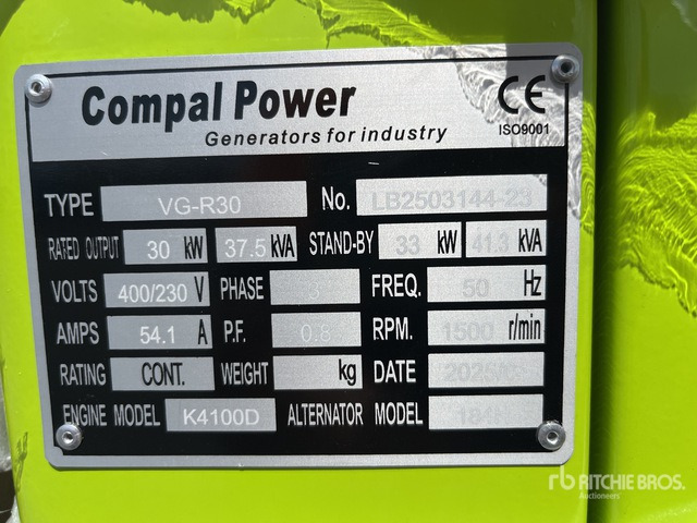 2025 Compal VG-R30 (Unused) Generator Set - Генераторска поставка: слика 3 2025 Compal VG-R30 (Unused) Generator Set - Генераторска поставка: слика 3