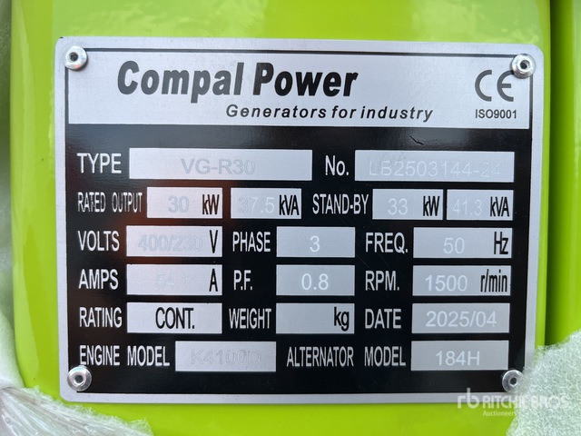 2025 Compal VG-R30 (Unused) Generator Set - Генераторска поставка: слика 3 2025 Compal VG-R30 (Unused) Generator Set - Генераторска поставка: слика 3