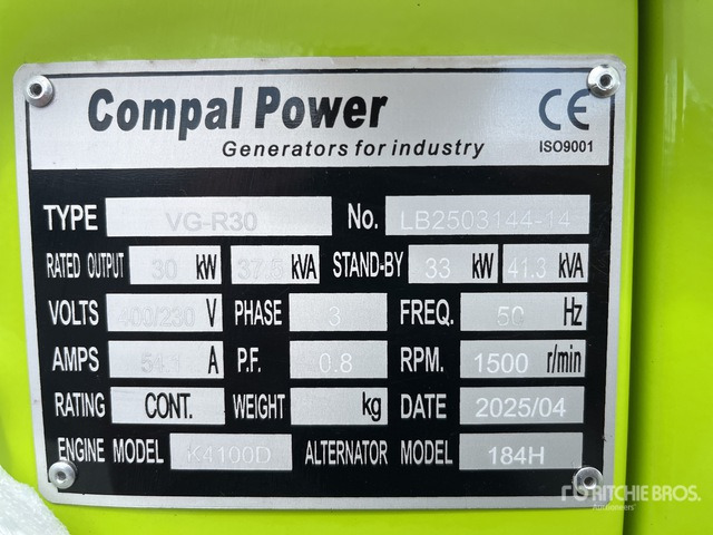 2025 Compal VG-R30 (Unused) Generator Set - Генераторска поставка: слика 3 2025 Compal VG-R30 (Unused) Generator Set - Генераторска поставка: слика 3