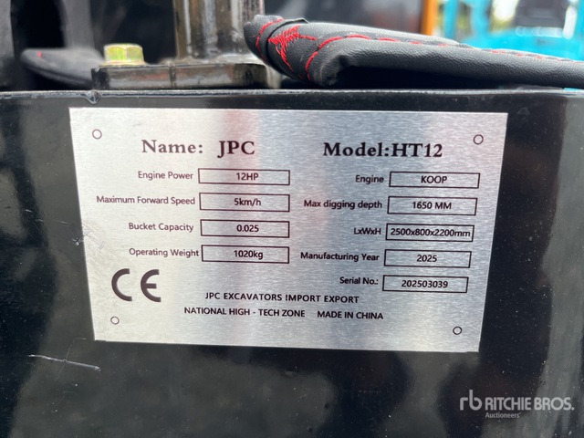 2025 JPC HT12 (Unused) Mini Excavator: <6.6t - Мини багер: слика 1 2025 JPC HT12 (Unused) Mini Excavator: <6.6t - Мини багер: слика 1