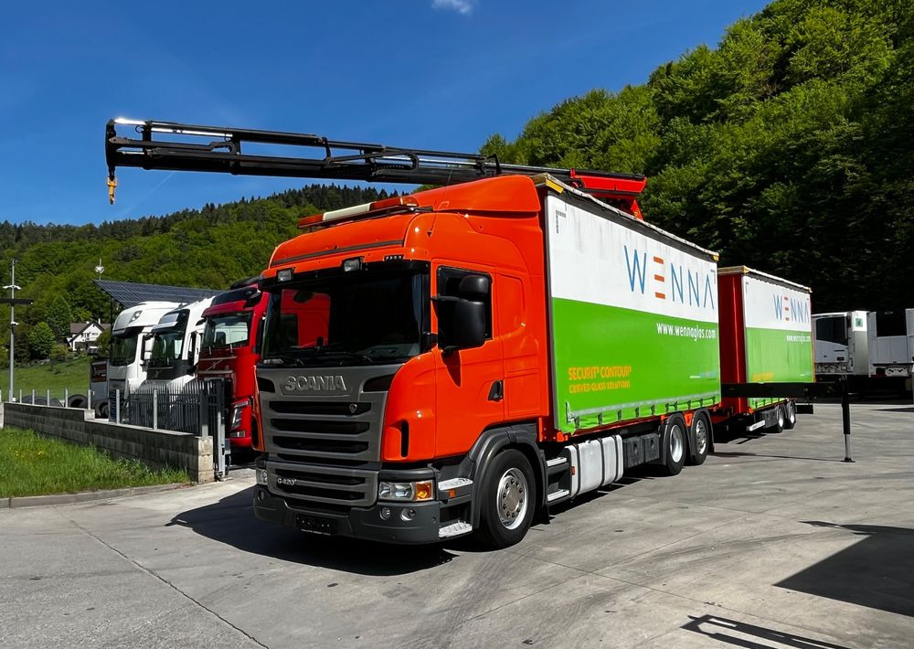 Scania G420 // Tandem // HDS Palfinger 18002 EH // Przyczepa // Oś skrętna podnoszona // Video !!! - Камион со церада, Камион со кран: слика 1 Scania G420 // Tandem // HDS Palfinger 18002 EH // Przyczepa // Oś skrętna podnoszona // Video !!! - Камион со церада, Камион со кран: слика 1