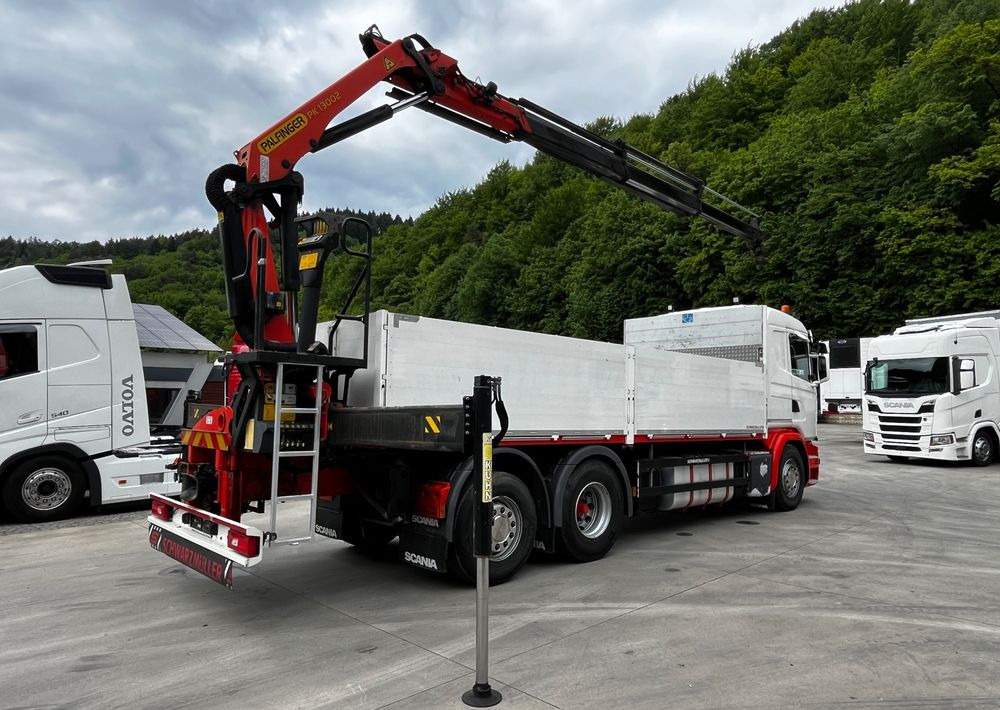 Scania G450 // 6x2// Skrzynia 6.40x2.49 // HDS Palfinger // Oś skrętna podnoszona // - Камион со платформа, Камион со кран: слика 4 Scania G450 // 6x2// Skrzynia 6.40x2.49 // HDS Palfinger // Oś skrętna podnoszona // - Камион со платформа, Камион со кран: слика 4