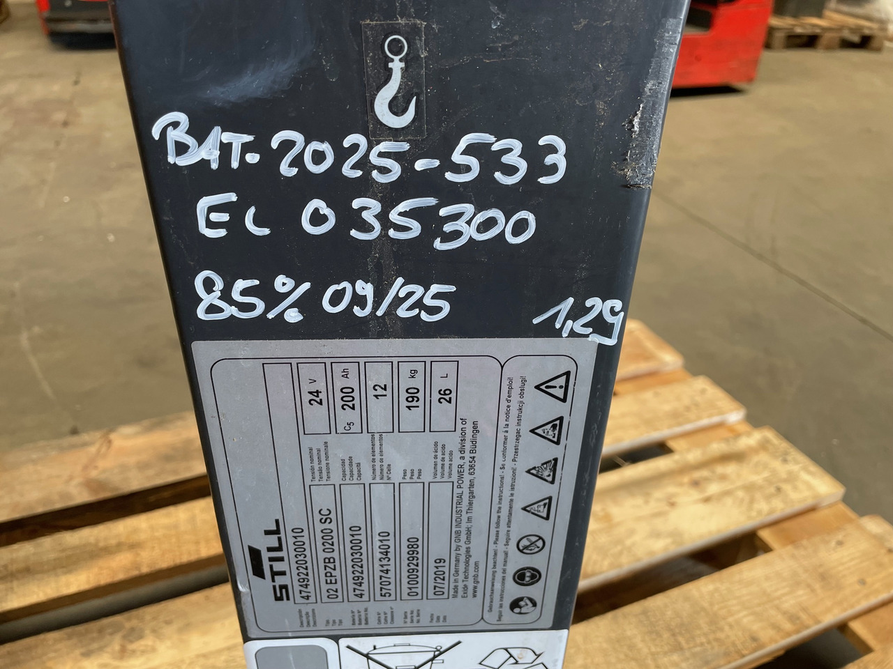 Exide 24 Volt I 2EPzB 200 - Батерија за Опрема за ракување со материјали: слика 5 Exide 24 Volt I 2EPzB 200 - Батерија за Опрема за ракување со материјали: слика 5