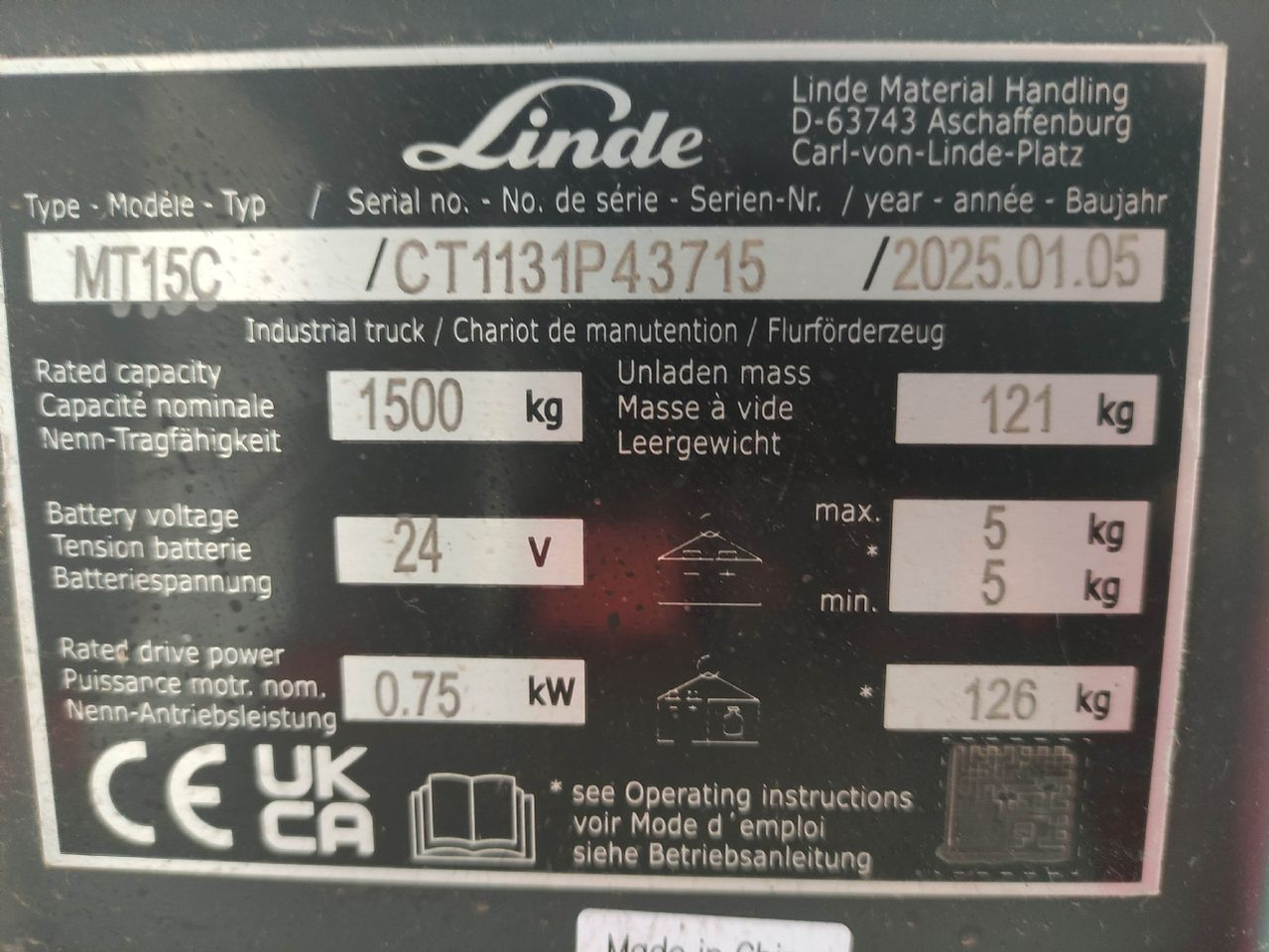 Linde MT15C - Вилушкар за палети: слика 5 Linde MT15C - Вилушкар за палети: слика 5