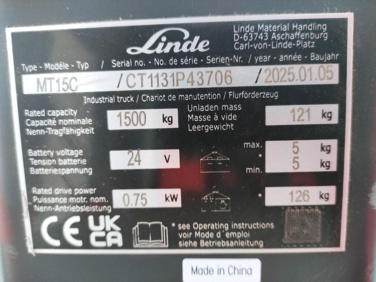 Linde MT15C - Вилушкар за палети: слика 5 Linde MT15C - Вилушкар за палети: слика 5