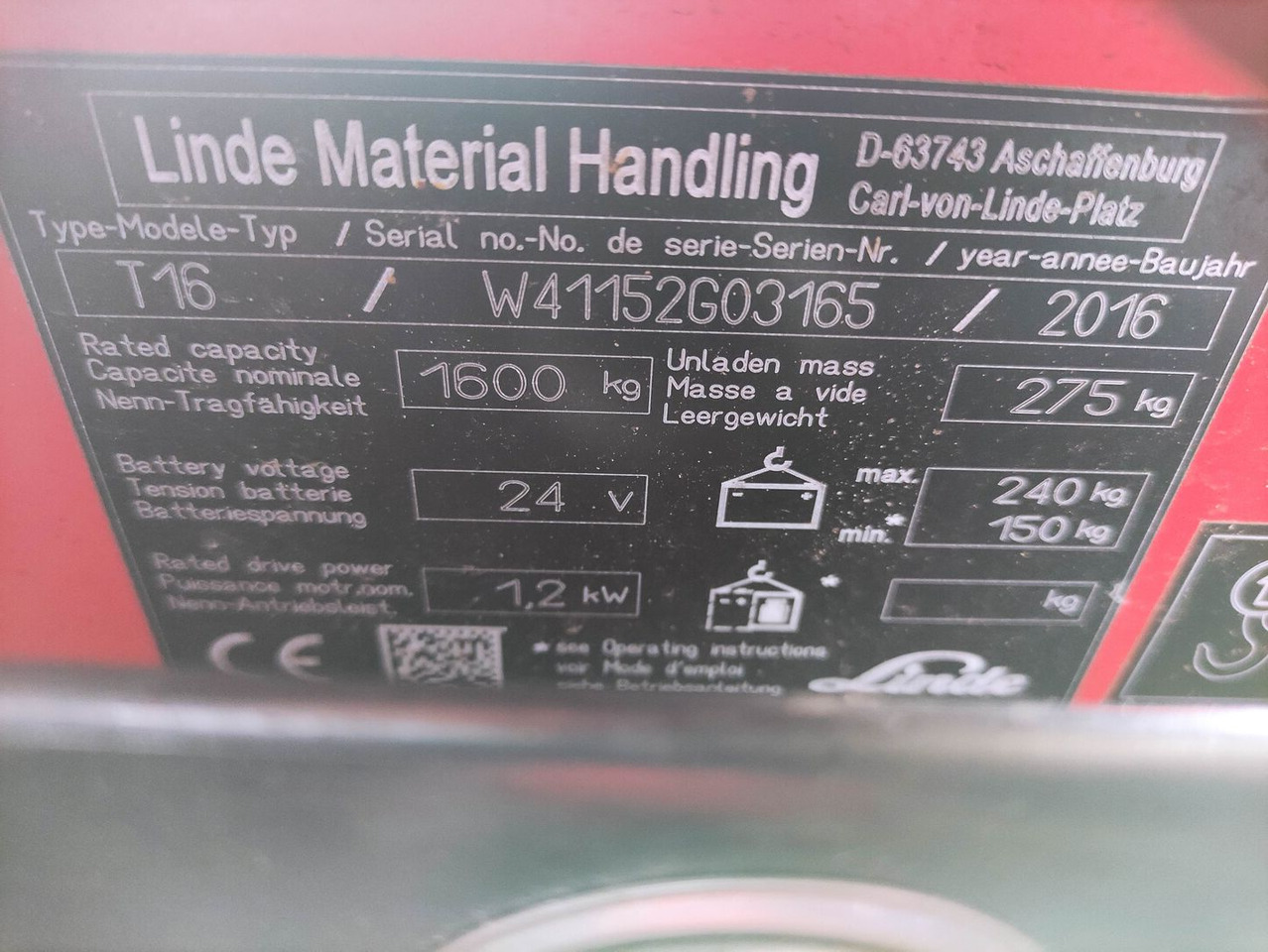 Linde T16-1152 - Вилушкар за палети: слика 5 Linde T16-1152 - Вилушкар за палети: слика 5