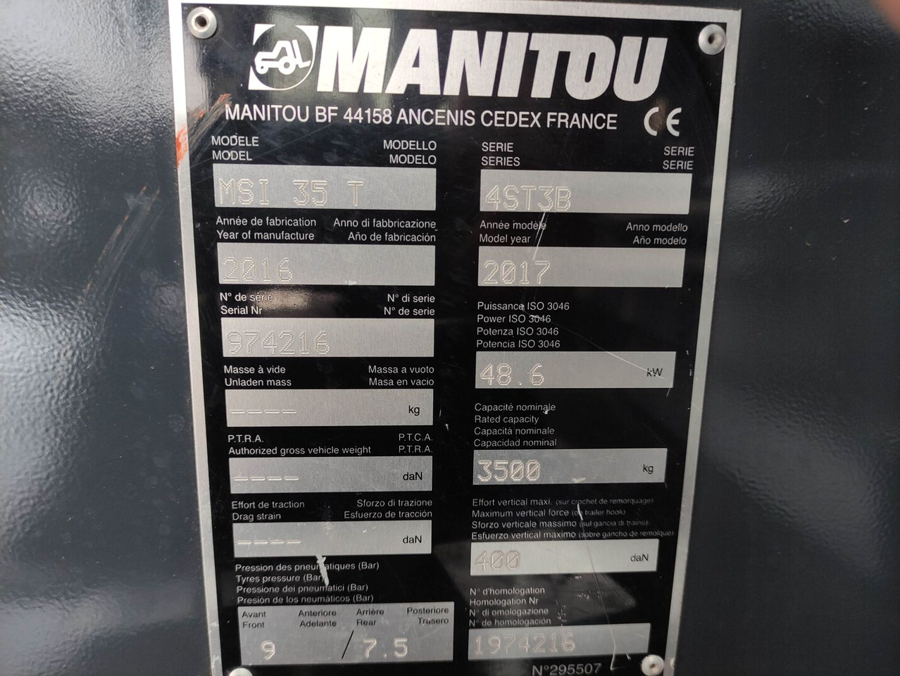 Вилушкар за груб терен Manitou MSi 35 T (Neuwertiger Zustand!!!): слика 6 Вилушкар за груб терен Manitou MSi 35 T (Neuwertiger Zustand!!!): слика 6