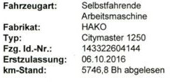 Hako Citymaster 1250 Kehrmaschine - Возило за метење: слика 3 Hako Citymaster 1250 Kehrmaschine - Возило за метење: слика 3