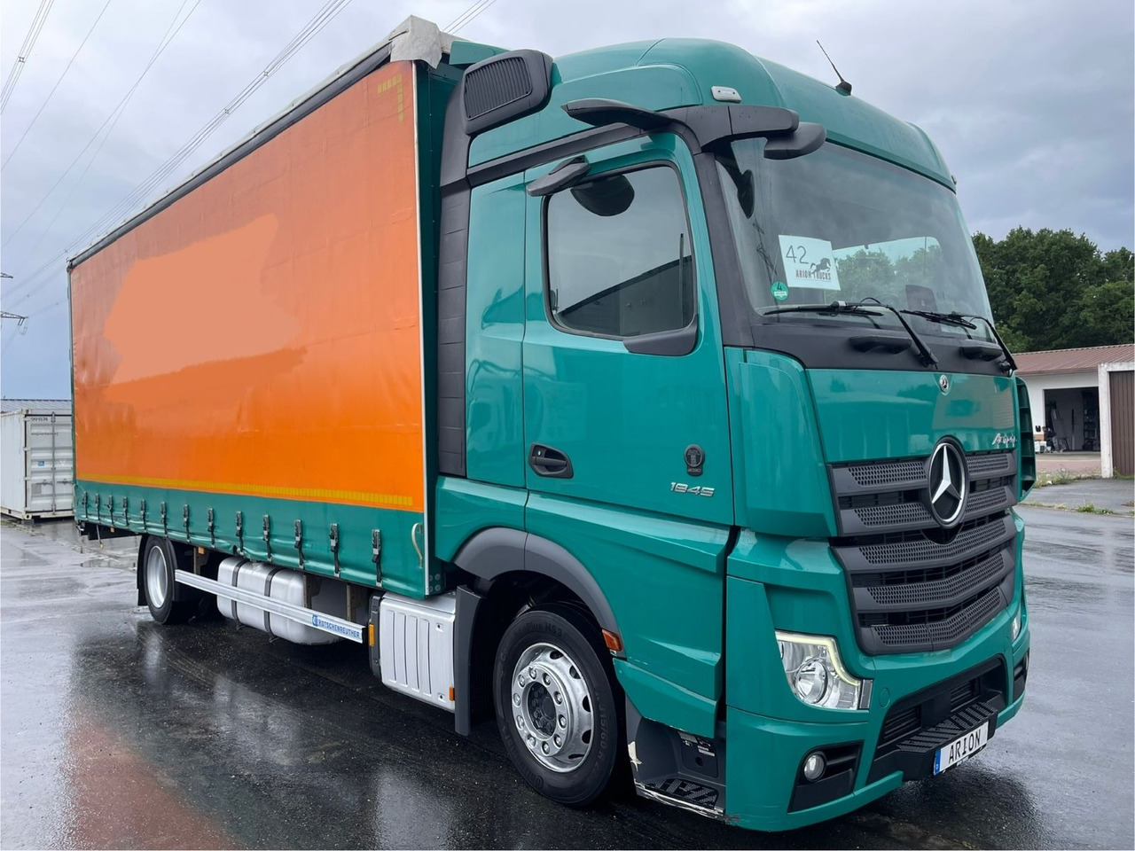 Mercedes-Benz Actros 1845 Pritsche+Plane/Retarder/MirrorCams - Камион со церада: слика 1 Mercedes-Benz Actros 1845 Pritsche+Plane/Retarder/MirrorCams - Камион со церада: слика 1