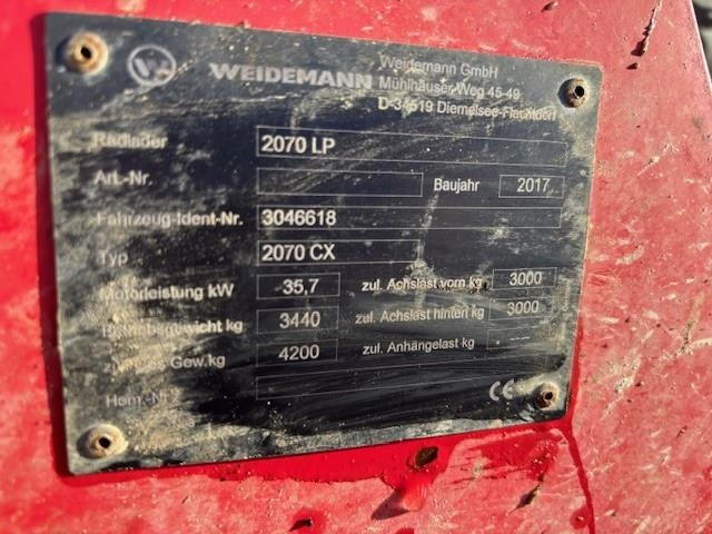Weidemann 2070 CX LP - Натоварувач на тркала: слика 4 Weidemann 2070 CX LP - Натоварувач на тркала: слика 4