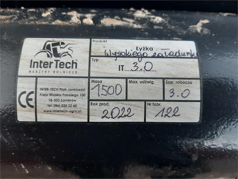 Inter-Tech højtipskovl inter-tech 3 meters - Корпа за натоварувач: слика 4 Inter-Tech højtipskovl inter-tech 3 meters - Корпа за натоварувач: слика 4