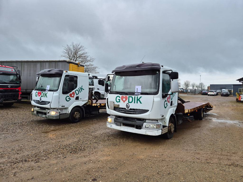 Renault 220 Machine/auto Transport and crane(2 stk) - Автотранспортен камион: слика 1 Renault 220 Machine/auto Transport and crane(2 stk) - Автотранспортен камион: слика 1