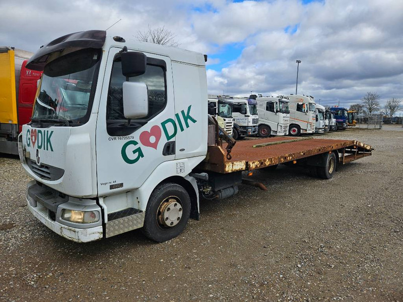 Renault Midlum 220 Machine/auto Transport and crane(2 stk) - Автотранспортен камион, Камион со кран: слика 1 Renault Midlum 220 Machine/auto Transport and crane(2 stk) - Автотранспортен камион, Камион со кран: слика 1