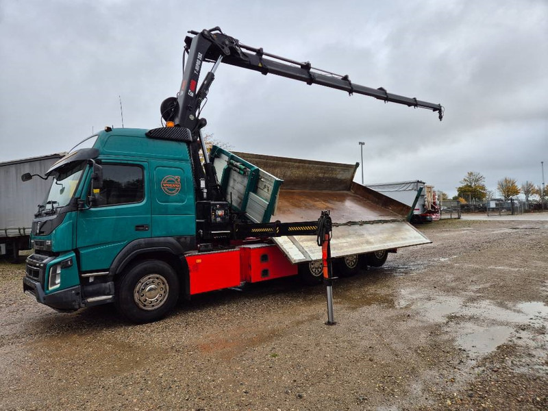 Камион со кран Volvo FMX 500 8x4 // HIAB X-HIPRO 262 EP-5 // 3-Tipper: слика 8