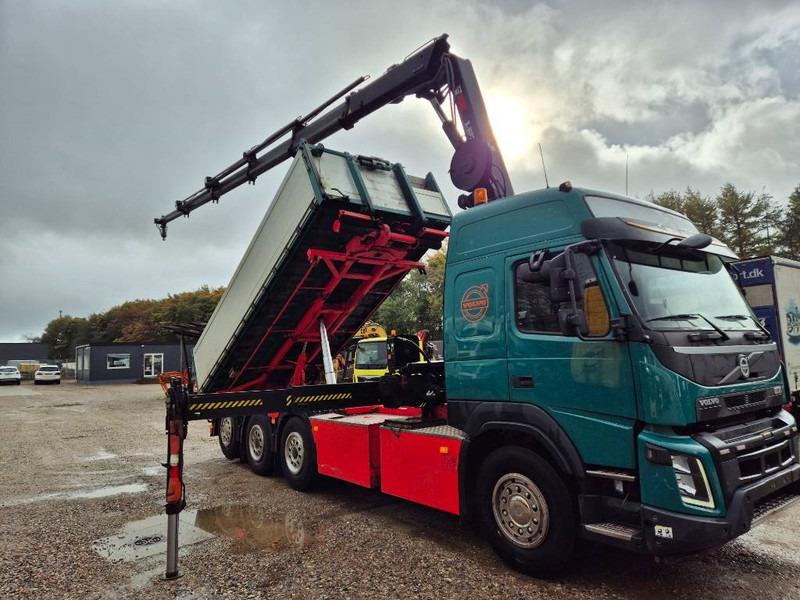 Камион со кран Volvo FMX 500 8x4 // HIAB X-HIPRO 262 EP-5 // 3-Tipper: слика 7