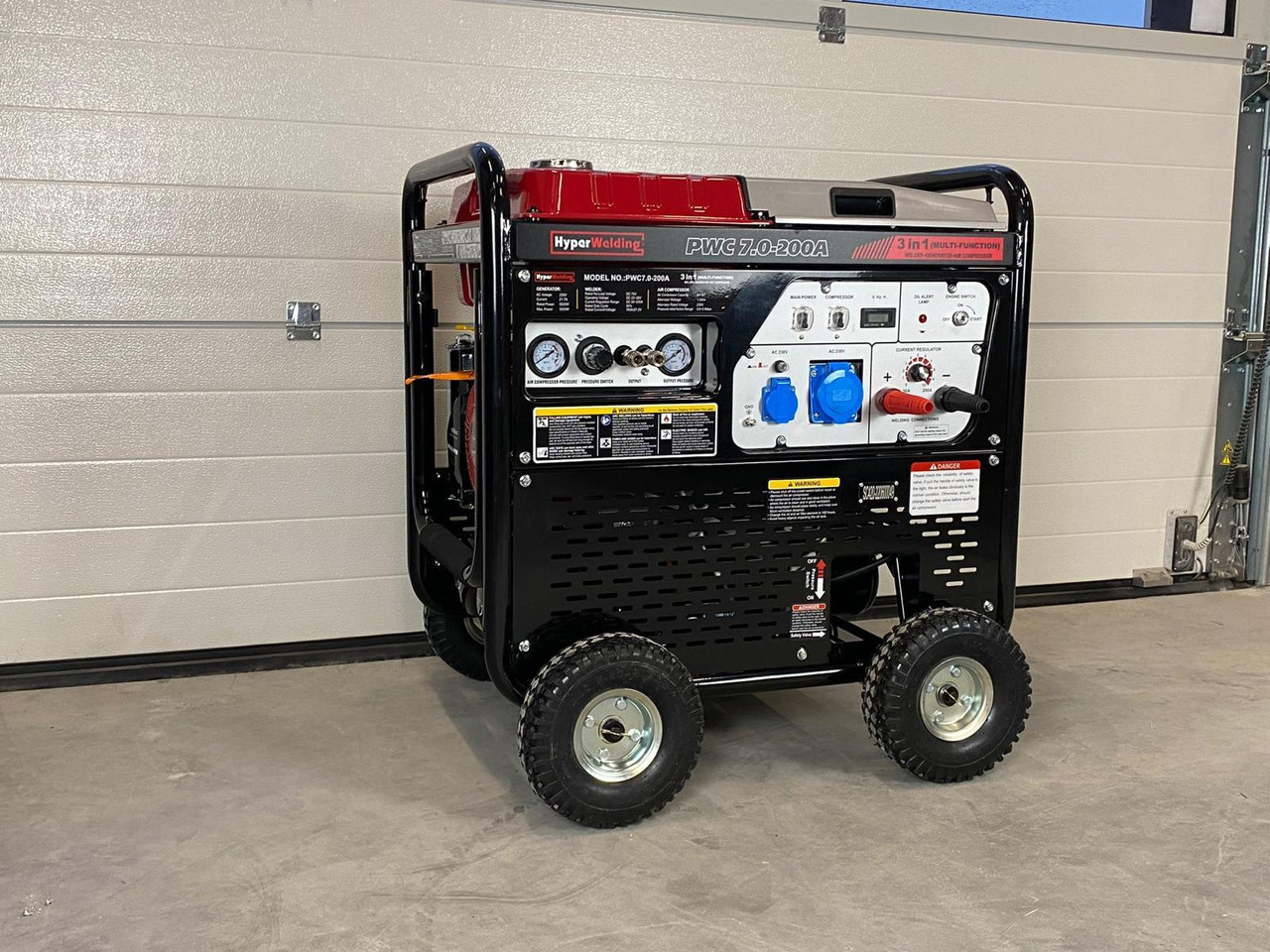 HyperWelding PWC7.0-200A 3 in 1 Multimachine (Generator, Lasapparaat en Luchtcompressor) - Опрема за работилница: слика 1 HyperWelding PWC7.0-200A 3 in 1 Multimachine (Generator, Lasapparaat en Luchtcompressor) - Опрема за работилница: слика 1