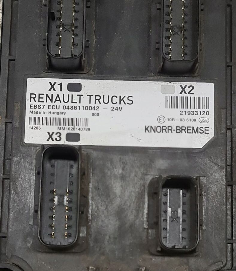 KNORR-BREMSE STEROWNIK MODUŁ EBS RENAULT GAMA T 21933120 - Електричен систем за Камион: слика 2 KNORR-BREMSE STEROWNIK MODUŁ EBS RENAULT GAMA T 21933120 - Електричен систем за Камион: слика 2