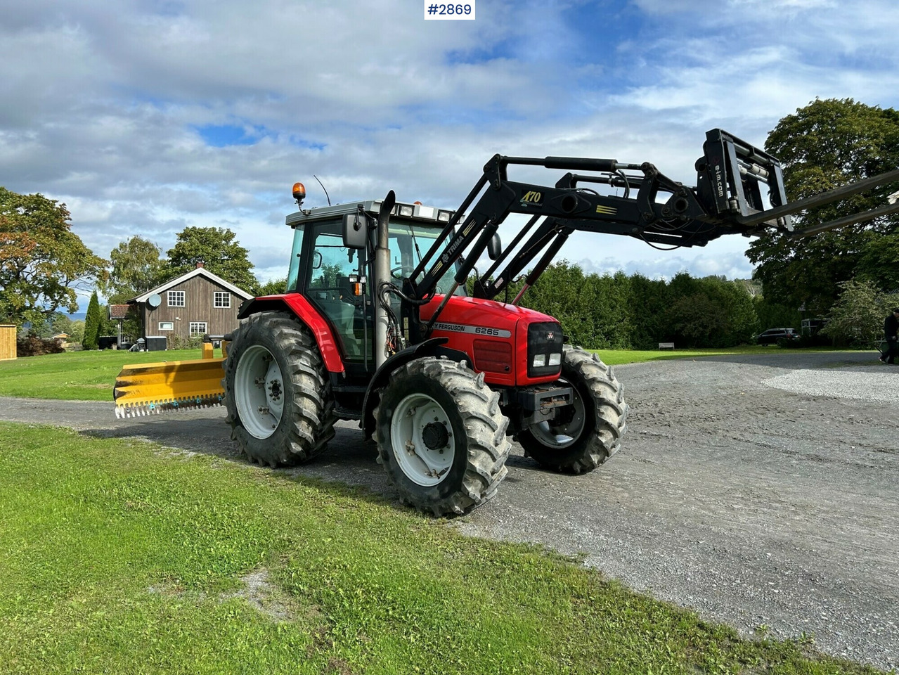 1999 Massey Ferguson 6265 w/ trima 420 front loader - Трактор: слика 1 1999 Massey Ferguson 6265 w/ trima 420 front loader - Трактор: слика 1