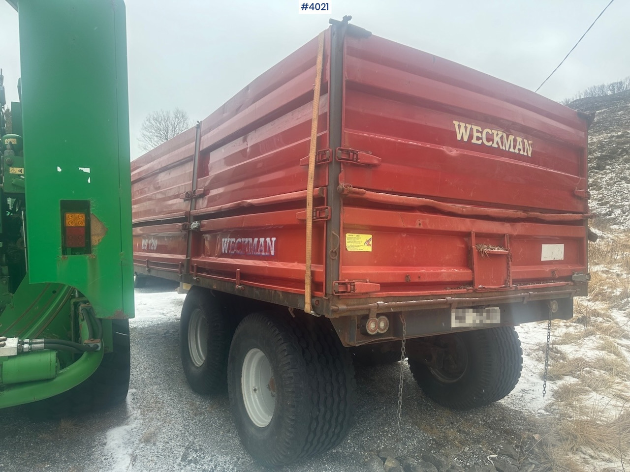 2006 Weckman WS120 traktorhenger m/ rundballegrinder og toppkarmer. - Земјоделска приколка: слика 3 2006 Weckman WS120 traktorhenger m/ rundballegrinder og toppkarmer. - Земјоделска приколка: слика 3