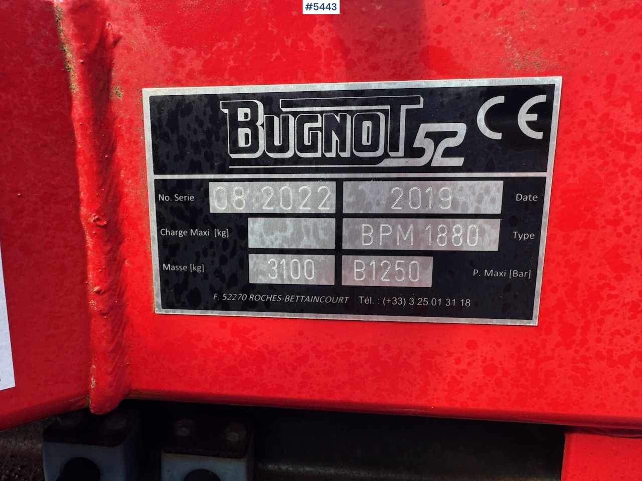 Опрема за обработка на почва 2019 Bugnot52 BPM 1880 Cultivator, little used!: слика 18 Опрема за обработка на почва 2019 Bugnot52 BPM 1880 Cultivator, little used!: слика 18