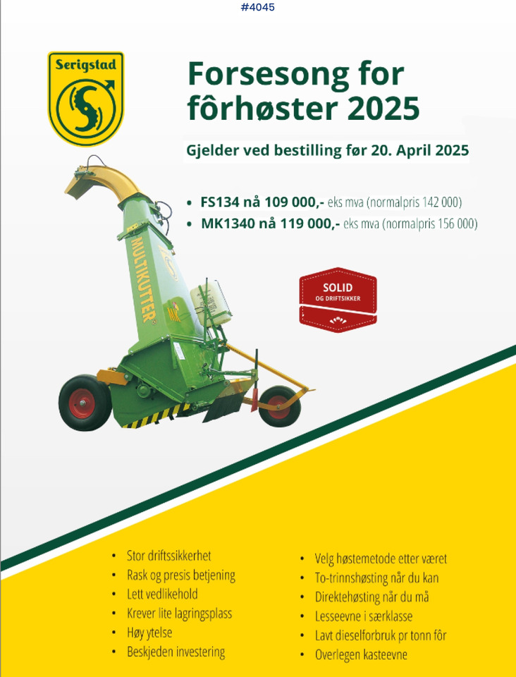 2025 Serigstad Forage harvester - Превртувачка опрема: слика 1 2025 Serigstad Forage harvester - Превртувачка опрема: слика 1