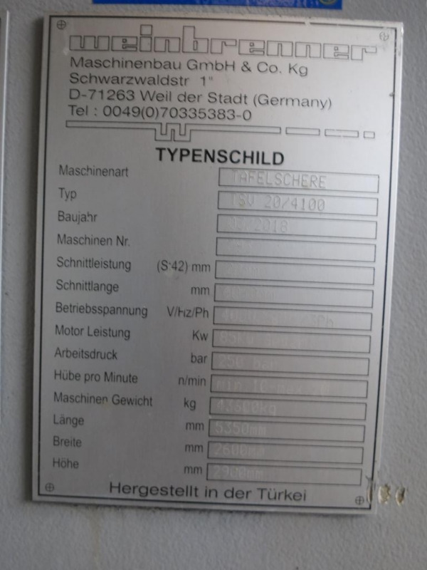 Weinbrenner TSV204100 - Машина за обработка на метал: слика 3 Weinbrenner TSV204100 - Машина за обработка на метал: слика 3