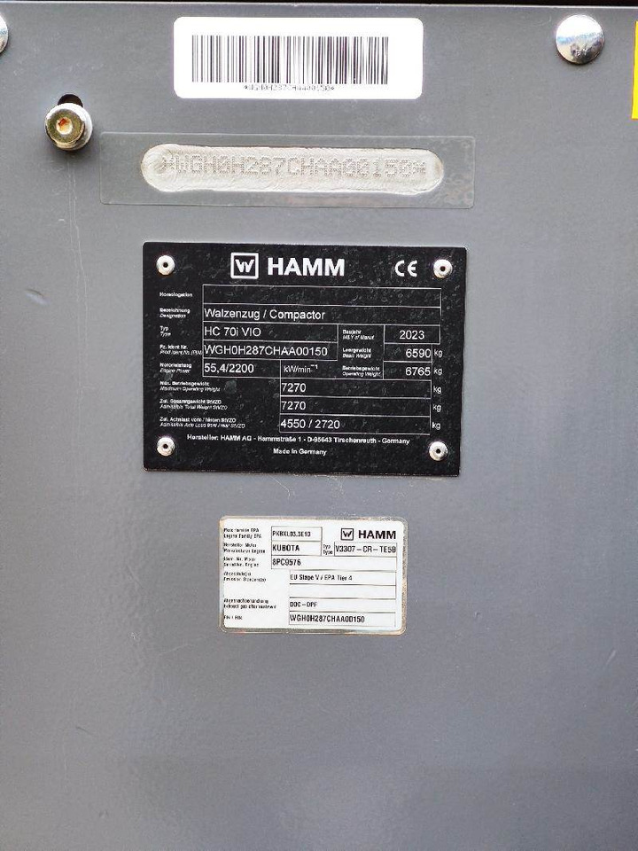 Hamm HC70i VIO - Компактор: слика 5 Hamm HC70i VIO - Компактор: слика 5