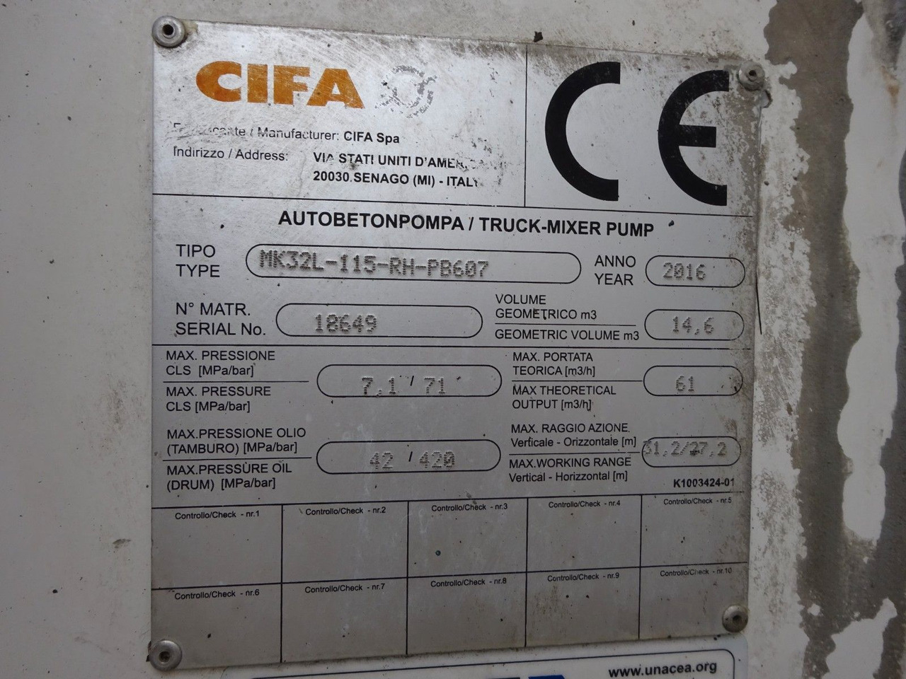 Камион со бетонска пумпа Scania PUMI CIFA 32 Meter  4 Knick. Scania PUMI CIFA 32 Meter  4 Knick.: слика 15