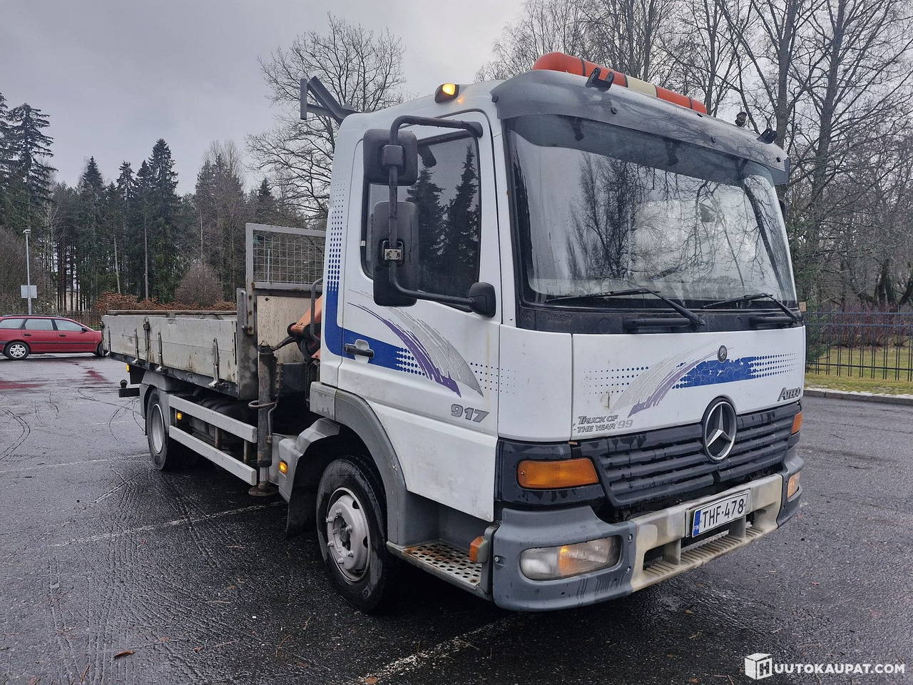 Mercedes-Benz Atego Palfingerillä, 1999, Tampere - Камион со платформа, Камион со кран: слика 3 Mercedes-Benz Atego Palfingerillä, 1999, Tampere - Камион со платформа, Камион со кран: слика 3