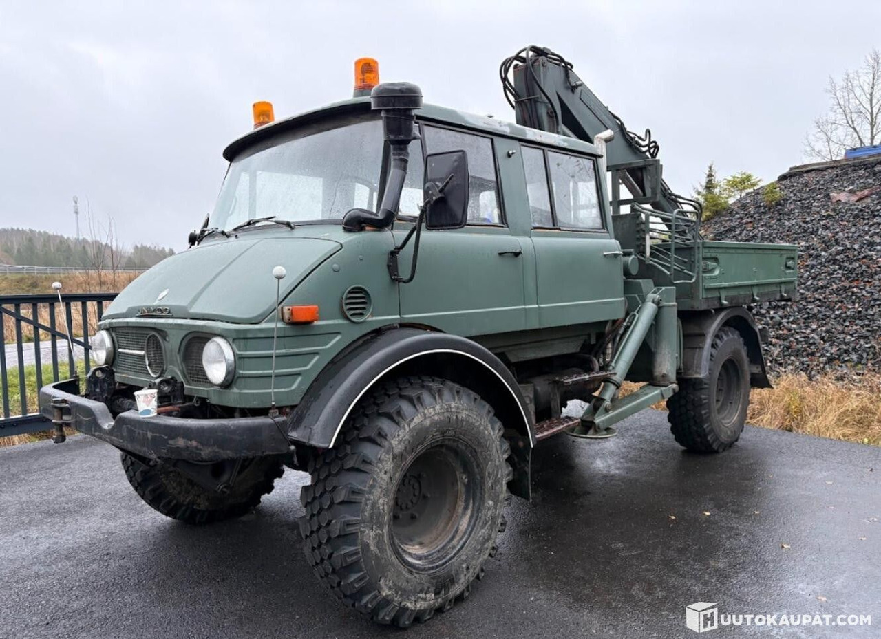 Mercedes-Benz UNIMOG, 5-seat cab, NUMMI crane, 1980, Vihti - Кипер, Камион со кран: слика 1 Mercedes-Benz UNIMOG, 5-seat cab, NUMMI crane, 1980, Vihti - Кипер, Камион со кран: слика 1