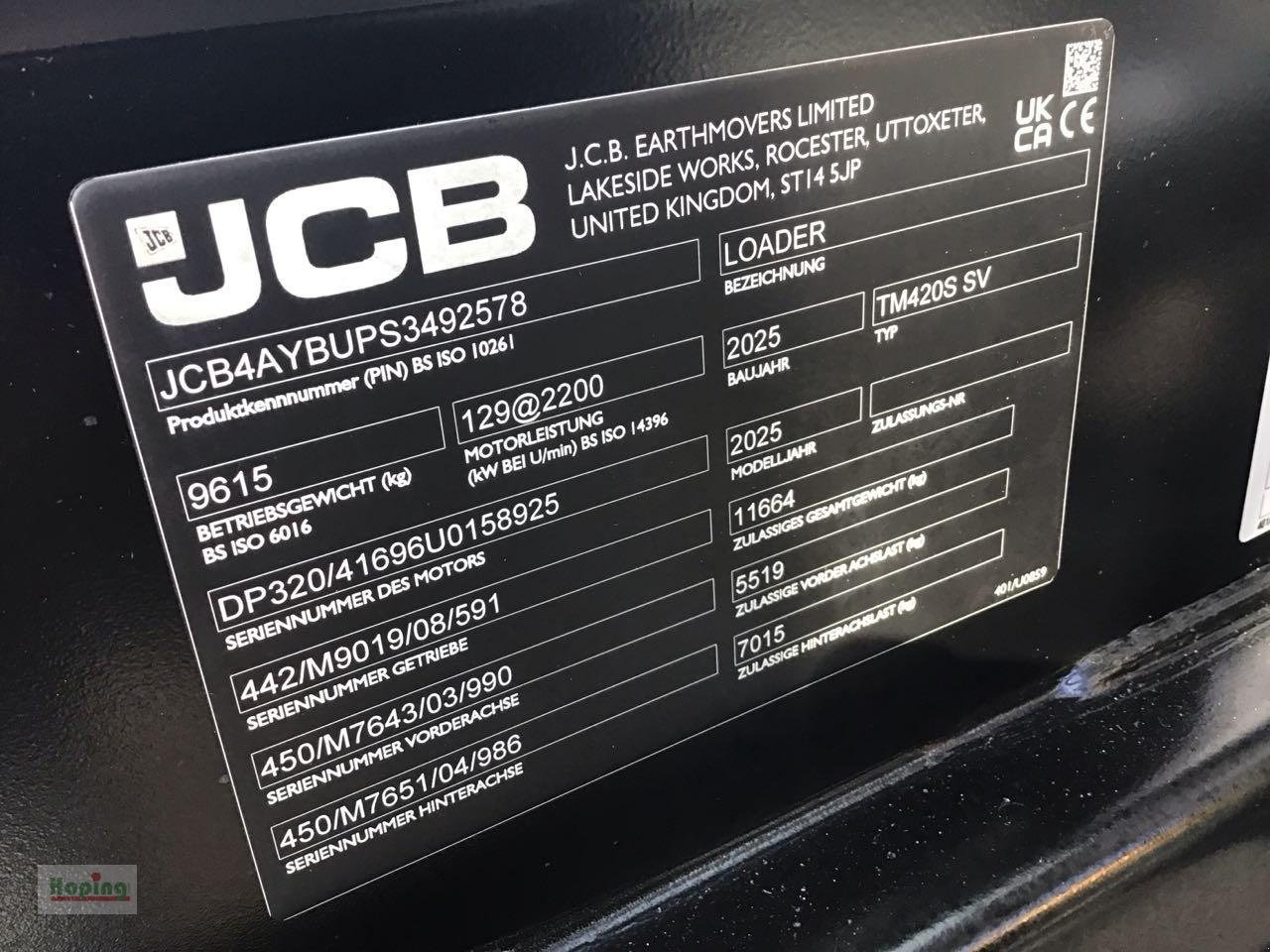JCB TM420S AGRI - Stufe V - Телескопски натоварувач на тркала: слика 5 JCB TM420S AGRI - Stufe V - Телескопски натоварувач на тркала: слика 5