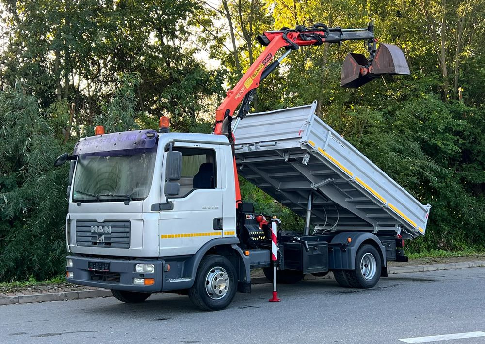 MAN MAN TGL 12-240 Kiper Wywrotka 4x2 Kran PALFINGER PK 12500 BARDZO DOBRY STAN - Кипер: слика 1 MAN MAN TGL 12-240 Kiper Wywrotka 4x2 Kran PALFINGER PK 12500 BARDZO DOBRY STAN - Кипер: слика 1