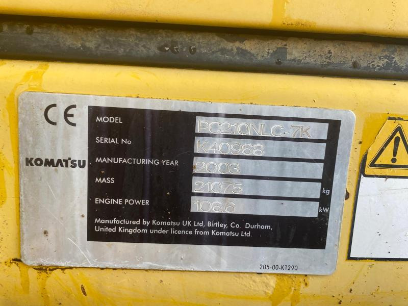 Багер гасеничар Komatsu PC210NLC-7: слика 12 Багер гасеничар Komatsu PC210NLC-7: слика 12