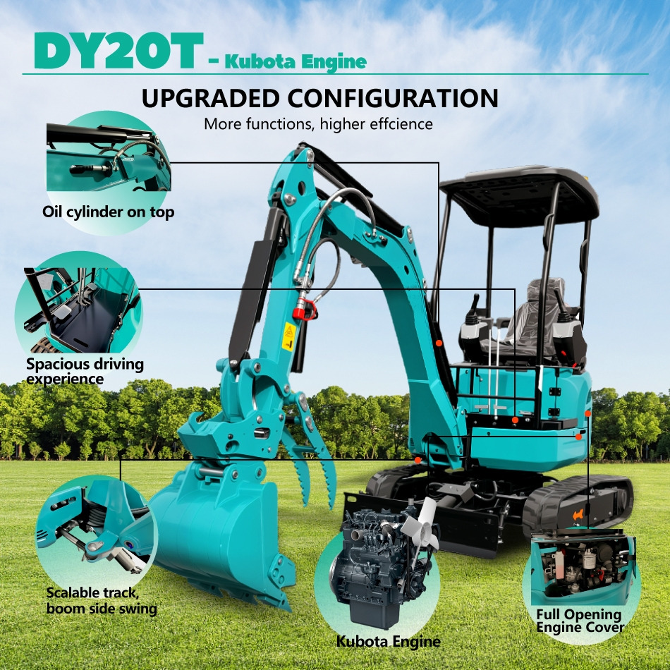 LEZUM DY20T Mini Excavator Euro 5/Epa Engine Kubota Mini Excavator For Sale - Мини багер: слика 3 LEZUM DY20T Mini Excavator Euro 5/Epa Engine Kubota Mini Excavator For Sale - Мини багер: слика 3
