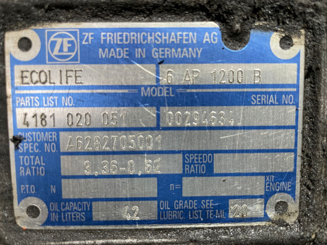 ZF Getriebe ZF 6 AP 1200 B Ecolife 4181020051 Citaro 6AP1200B - Менувач и делови за Автобус: слика 2 ZF Getriebe ZF 6 AP 1200 B Ecolife 4181020051 Citaro 6AP1200B - Менувач и делови за Автобус: слика 2