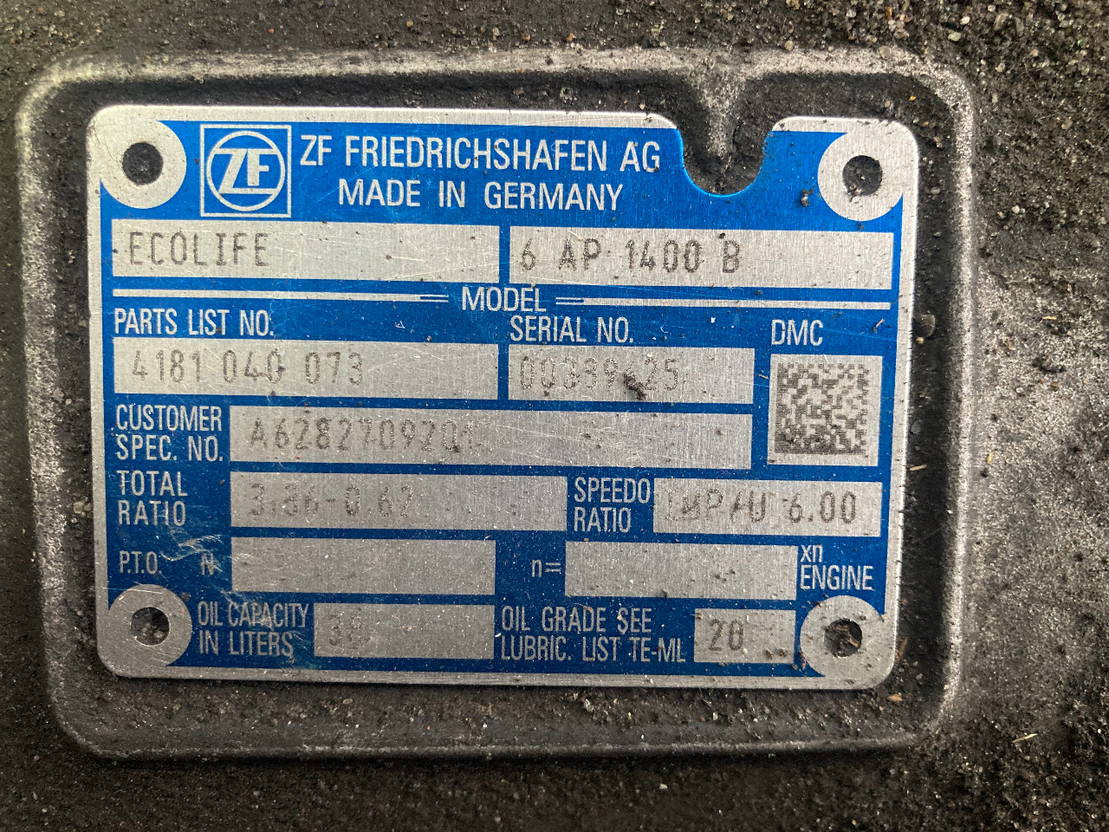 ZF Getriebe ZF 6 AP 1400 B Ecolife 4181040073 A6282709201 6AP1400B - Менувач за Автобус: слика 2 ZF Getriebe ZF 6 AP 1400 B Ecolife 4181040073 A6282709201 6AP1400B - Менувач за Автобус: слика 2