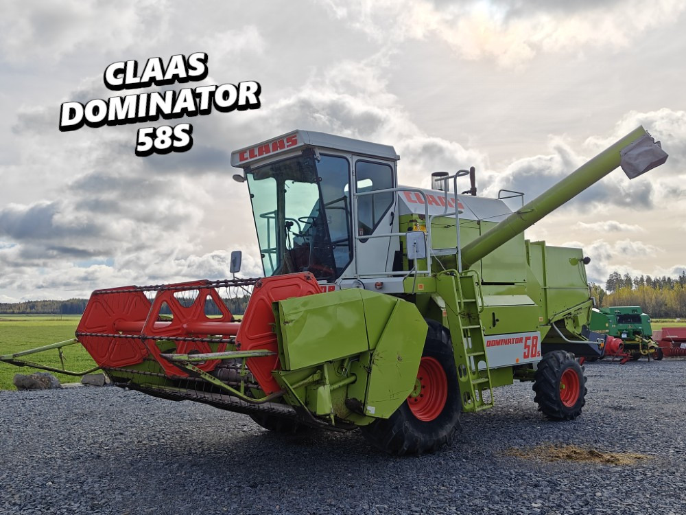 Claas Dominator 58S, 6-sylinterinen Hydraulinen torvi, ruumenlevitin, katso video! - Комбајн: слика 1 Claas Dominator 58S, 6-sylinterinen Hydraulinen torvi, ruumenlevitin, katso video! - Комбајн: слика 1