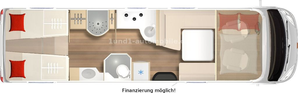 Интегриран кампер Bürstner Elegance I 910 G Solar/AHK/RFK/Alde/TwinSat/2xTV/Vollausstattung Elegance I 910 G Solar/AHK/RFK/Alde/TwinSat/2xTV/Vollausstattung: слика 15