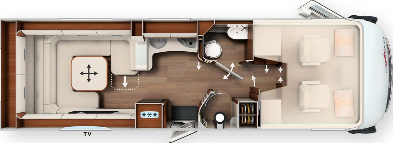 Carthago liner-for-two I 53 L MJ26*Luftschwigsitze*2x TV - Интегриран кампер: слика 2 Carthago liner-for-two I 53 L MJ26*Luftschwigsitze*2x TV - Интегриран кампер: слика 2