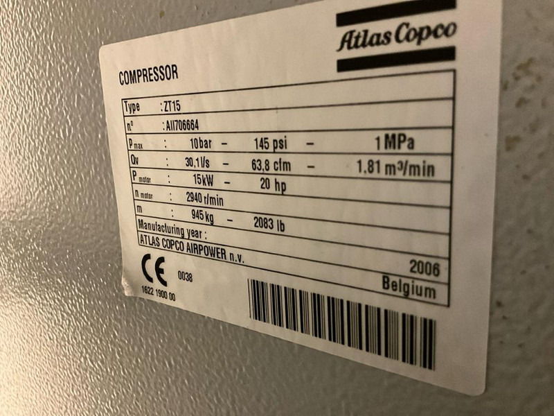 Atlas-Copco ZT 15 - Компресор за воздух: слика 5 Atlas-Copco ZT 15 - Компресор за воздух: слика 5