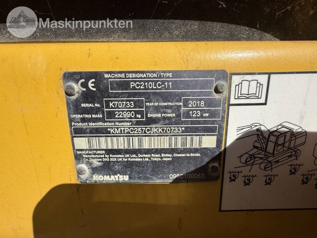 Багер гасеничар Komatsu PC 210 LC-11: слика 7