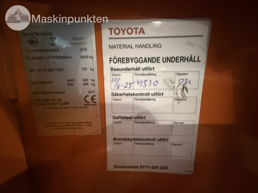 Електричен вилушкар Toyota BT LPE 250: слика 7 Електричен вилушкар Toyota BT LPE 250: слика 7